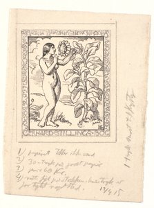 Ontwerp voor exlibris voor Gerhard Stilling door Joakim Frederik Skovgaard