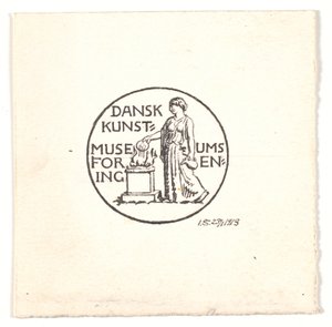 Ontwerp voor vignet voor Deense Museum Kunstvereniging