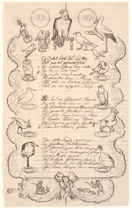 Vignetten over een lied voor Oom Kristian, alias wisselmakelaar H.C. Aggersborg door Joakim Frederik Skovgaard