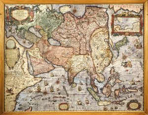 Kaart van Azië. Uit de Atlas van Joan Blaeu (1596-1673), gedrukt in 1686 door Joan Blaeu