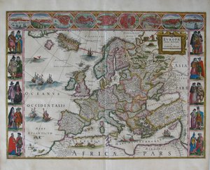 Europese kaart uit: Atlas Maior door Joan Blaeu