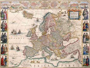 Kaart van Europa uit de Blaeu Atlas