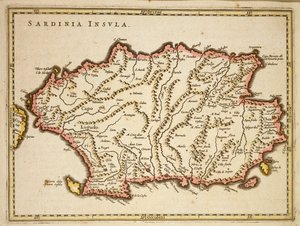 Kaart van Sardinië