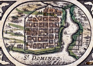 Santo Domingo - in Atlas door W. J. Blaeu door Joan Blaeu