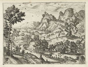 Landschap met valkenjacht