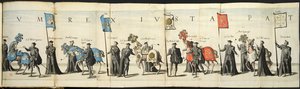 Begrafenisstoet in Antwerpen ter gelegenheid van de dood van keizer Karel V, 1558