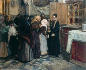 Het Relikwie Kussen door Joaquín Sorolla