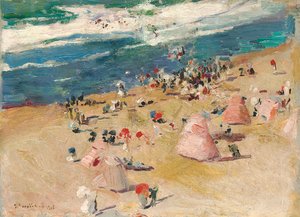 Strand bij Biarritz, 1906 door Joaquín Sorolla