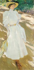 María bij La Granja door Joaquín Sorolla