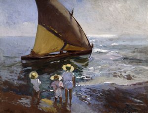 Op het strand, Valencia, 1907