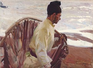 Garnaalvisser, Valencia, 1908 door Joaquín Sorolla