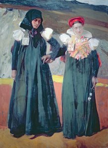 Traditionele kleding uit de Anso-vallei door Joaquin Sorolla y Bastida