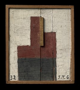 Vorm in siena-aarde en zwart door Joaquin Torres Garcia