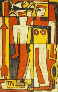 Twee Figuren door Joaquin Torres Garcia