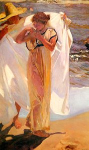 Na het bad, 1908 door Joaquín Sorolla