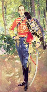 Portret van koning Alfonso XIII (1886-1941) in het uniform van de Huzaren