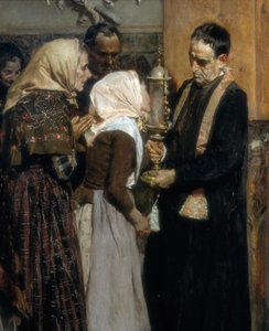 Het relikwie (detail) door Joaquín Sorolla