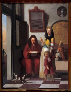 Genrescène: een familie in een interieur