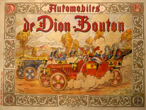 Poster die De Dion Bouton-auto
