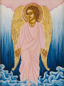 Gabriël, Engel van het Water, 2004 (eitempera en 24k goud op hout)