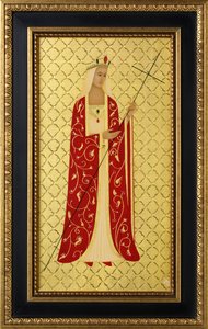 Sint Helena, 2014 (eitempera en 24k goud op hout)