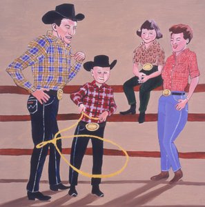 Cowboy familie door Joe Heaps Nelson