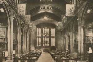Bibliotheek van de Guildhall waar elke Londenaar naartoe zou moeten gaan, ca. 1935
