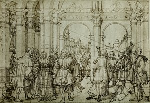 De geschiedenis van Lucretia door Joerg the Elder Breu