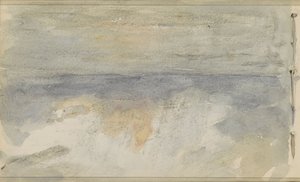 Zeegezicht met zonsondergang door Johan Antonie de Jonge