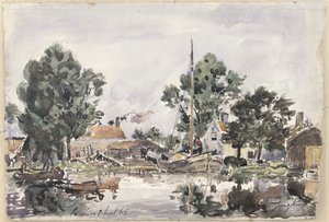 Een kanaal in Den Haag, 1868