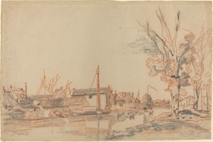 Kanaaloevers door Johan Barthold Jongkind