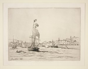 Entrée du Port de Honfleur door Johan Barthold Jongkind