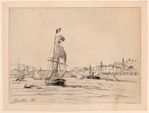 Entree van de Haven van Honfleur door Johan Barthold Jongkind