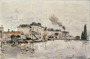 Het kanaal in Brussel door Johan Barthold Jongkind