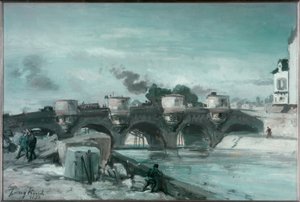 Parijs, Pont Neuf door Johan Barthold Jongkind
