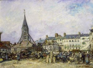 De Markt bij Sainte-Catherine, Honfleur