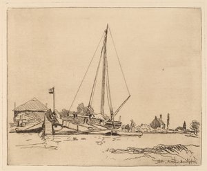 De aangemeerde boot