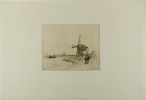 Het jaagpad, uit Boek met zes etsen, gezichten op Holland