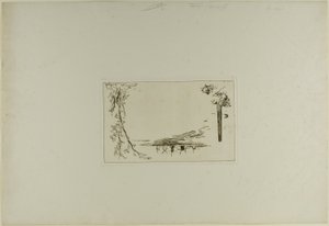 Titelpagina, uit Boek met zes etsen, gezichten op Holland door Johan Barthold Jongkind