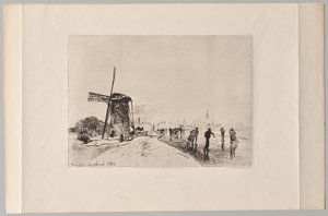 Vue de la Ville de Maaslins door Johan Barthold Jongkind