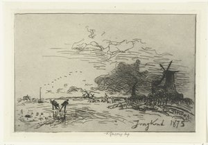 Winterlandschap nabij Rotterdam