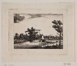 Landschap met ophaalbrug door Johan Bülow