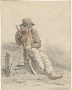 Rustende werkman door Johan Christiaan Willem Safft