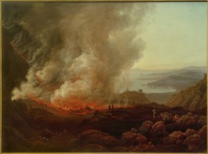 De uitbarsting van de Vesuvius, december 1820 door Johan Christian Dahl