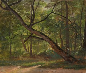 Partij in de Grote Tuin bij Dresden door Johan Christian Dahl