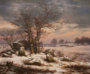 Winterlandschap. Nabij Vordingborg