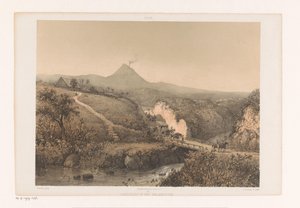 Landschap in de buurt van Malang door Johan Conrad Greive