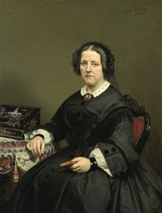 Wilhelmina Margaretha van den Bosch (1807-74). Echtgenote van Gerard Johan Verloren van Themaat door Johan Heinrich Neuman