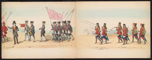 Maskerade van de Delftse studenten, 1857 (plaat 2) door Johan Hendrik Hoffmeister