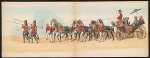 Maskerade van de Delftse studenten, 1857 (plaat 4) door Johan Hendrik Hoffmeister